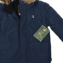 Kamik Winter Jacket Parka Aden (wind and waterproof, reflective) navy blue Kids