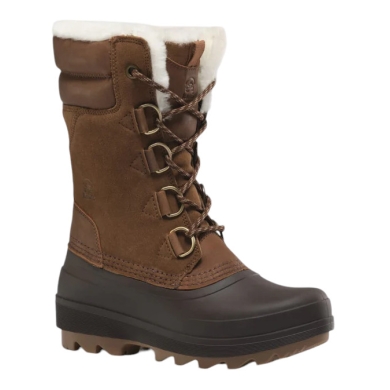 Kamik Winter Boots Lauren (Leather, Waterproof) - Made in Canada - Dark Brown Ladies