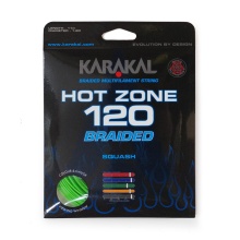 Karakal Squash String Hot Zone Braided 120 (Power+Control) 1.20mm green 11m Set