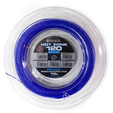 Karakal Squash String Hot Zone Braided 120 (Power+Control) 1.20mm blue 110m roll