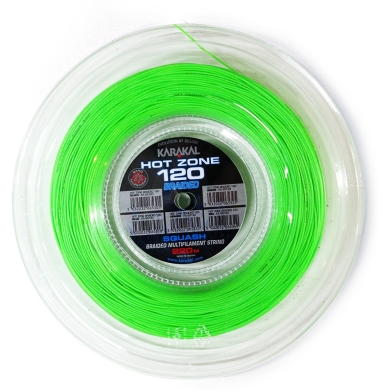 Karakal Squash String Hot Zone Braided 120 (Power+Control) 1.20mm green 110m Roll