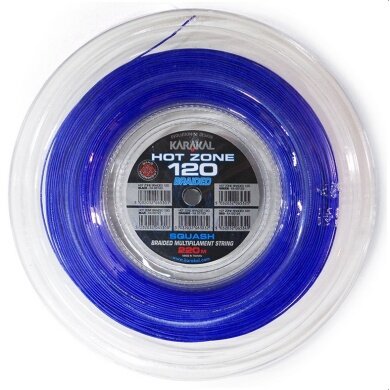 Karakal Squash String Hot Zone Braided 120 (Power+Control) blue 220m roll