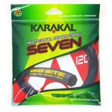 Karakal Tennis String Big Bite Seven 120 (Control+Spin) Black 12m Set