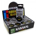 Karakal Squashball (1 yellow dot, slow) black - 2 pieces