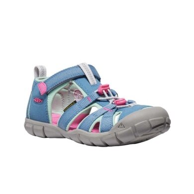 Keen Sandal Seacamp II CNX (Synthetic/Textile, Quick-lacing system with Velcro) light blue/pink children