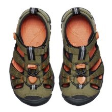 Keen Sandal Seacamp II CNX (Synthetic/Textile, Quick lacing system with Velcro fastener) olive green toddlers