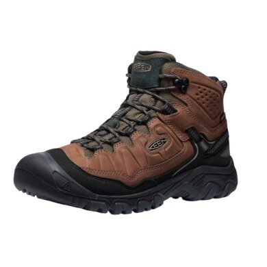 Keen Targhee IV Mid WP Walking Shoes (Nubuck Leather, Waterproof) Brown/Black Men's