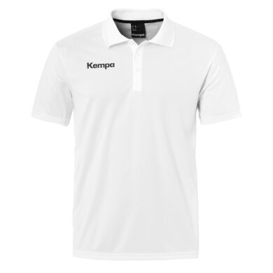 Kempa Sport Polo Poly (100% Polyester) white Men