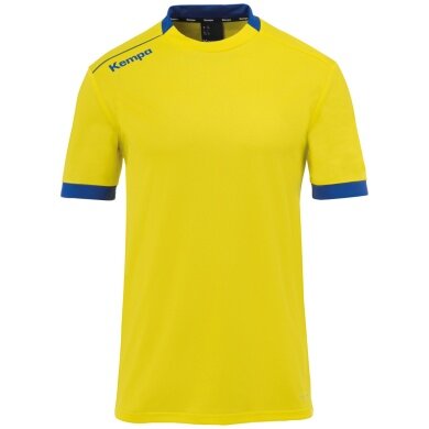 Kempa Sport T-shirt Player Jersey (100% Polyester) Lime Yellow/Royal Men