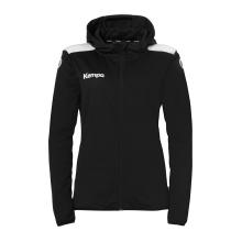 Kempa Hooded Jacket Emotion 27 Full-Zip (comfortable wearing experience) black/white ladies