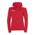 Kempa Hooded Jacket Emotion 27 Full-Zip (comfortable wearing feel) red/white ladies