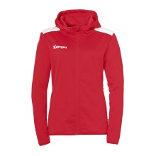 Kempa Hooded Jacket Emotion 27 Full-Zip (comfortable wearing feel) red/white ladies