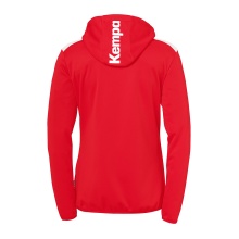 Kempa Hooded Jacket Emotion 27 Full-Zip (comfortable wearing feel) red/white ladies