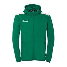 Kempa Hooded Jacket Emotion 27 Full-Zip (comfortable wearing experience) green men's