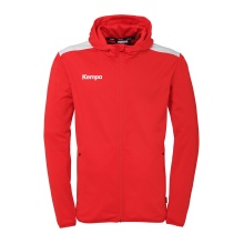 Kempa Hooded Jacket Emotion 27 Full-Zip (comfortable to wear) red/white Men