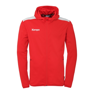 Kempa Hooded Jacket Emotion 27 Full-Zip (comfortable to wear) red/white Men