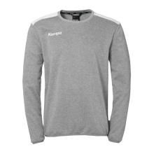 Kempa Sport Long Sleeve Shirt Emotion 27 Training Top (100% Polyester) Grey/White Men