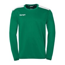 Kempa Sport Long Sleeve Shirt Emotion 27 Training Top (100% Polyester) Green/White Men