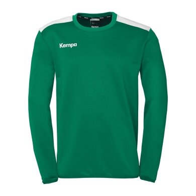 Kempa Sport Long Sleeve Shirt Emotion 27 Training Top (100% Polyester) Green/White Men