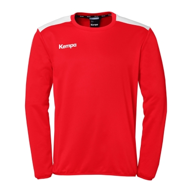 Kempa Sport Long Sleeve Shirt Emotion 27 Training Top (100% Polyester) Red/White Men