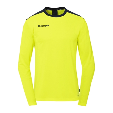 Kempa Sport Long Sleeve Shirt Emotion 27 (100% Polyester) Yellow/Navy Blue Men