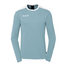 Kempa Sport Long Sleeve Shirt Emotion 27 (100% Polyester) aqua blue/white Men's