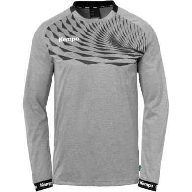 Kempa Sport Long Sleeve Shirt Wave 26 (100% Polyester) grey/anthracite grey Men's