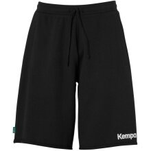 Kempa Leisure Shorts (Sweatshorts) Core 26 - elastic waistband with drawstring - short black Kids