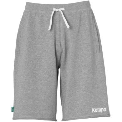 Kempa Leisure Shorts (Sweatshorts) Core 26 - elastic waistband with drawstring - short grey children