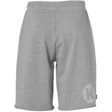 Kempa Leisure Shorts (Sweatshorts) Core 26 - elastic waistband with drawstring - short grey children