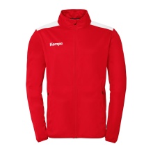 Kempa Training Jacket Emotion 27 (Full-Zip, 100% Polyester) red/white Men