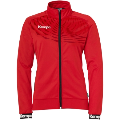 Kempa Training Jacket Wave 26 (100% Polyester, elastic) red/chili red Women