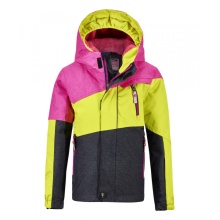 Killtec Winter Jacket Viewy (windproof, waterproof, snow guard) neon pink/yellow toddlers