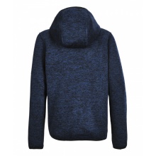 Killtec Knitted Fleece Jacket with Hood - warm, cosy - royal blue Kids