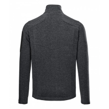 Killtec Knitted Fleece Jacket Kow 136 with Stand-up Collar in Herringbone Look - 2-Way Stretch - Anthracite Grey Men