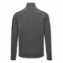 Killtec Knitted Fleece Jacket Kow 136 with Stand-up Collar in Herringbone Look - 2-Way Stretch - Grey Men