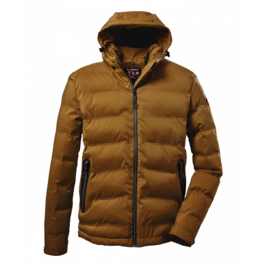 Killtec Quilted Jacket Kow 151 with Hood - water and wind resistant - curry yellow Men