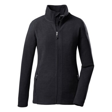 Killtec Fleece Jacket FLC (Stand-up collar, warm, soft) black/melange Women