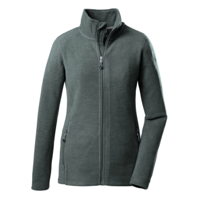 Killtec Fleece Jacket FLC (Stand-up collar, warm, soft) blue-green Women