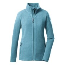 Killtec Fleece Jacket FLC (Stand-up collar, warm, soft) turquoise blue Women