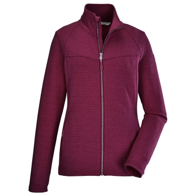 Killtec Powerstretch Jacket with Stand-up Collar (suitable as an outer layer or midlayer) dark pink Women