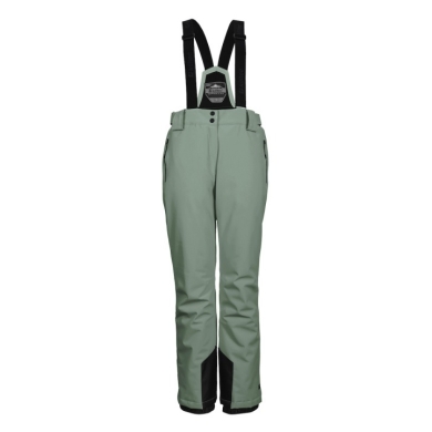 Killtec Winter Trousers - Ski Trousers with Detachable Straps (Waterproof and Windproof) Green Grey Women