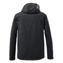 Killtec Softshell jacket with detachable hood (fleece lining, water-repellent) black Men