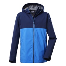 Killtec Softshell Jacket KOS 219 (Hood, wind and water repellent) dark blue Boys