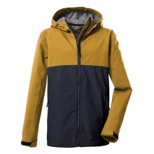 Killtec Softshell Jacket KOS 219 (Hood, wind and water repellent) yellow Boys