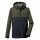 Killtec Softshell Jacket KOS 219 (Hood, wind and water repellent) dark olive green Boys