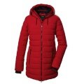 Killtec Winter Quilted Parka KOW 55 QLTD Parka with Hood (breathable, windproof, water-repellent) red Ladies