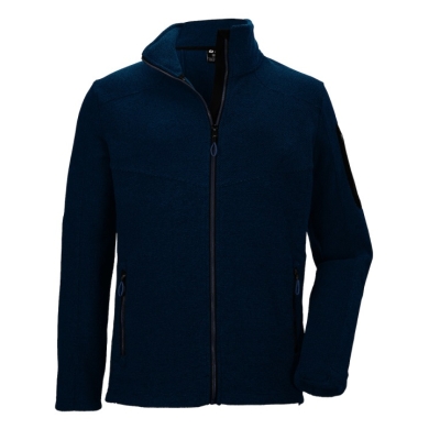 Killtec Knitted Fleece Jacket Kow 28 with Stand-up Collar (high wearing comfort) dark petrol Men