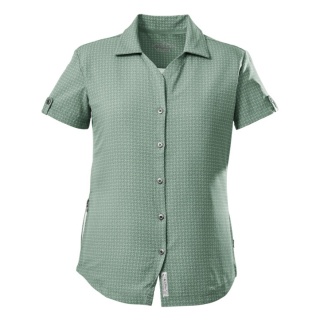 Killtec hiking blouse short sleeve KOS 77 (4-way stretch, quick-drying) pistachio green women