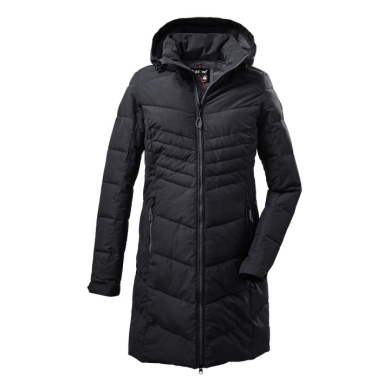 Killtec Winter Down Coat with Detachable Hood (Parka, Water and Wind Resistant) Black Women